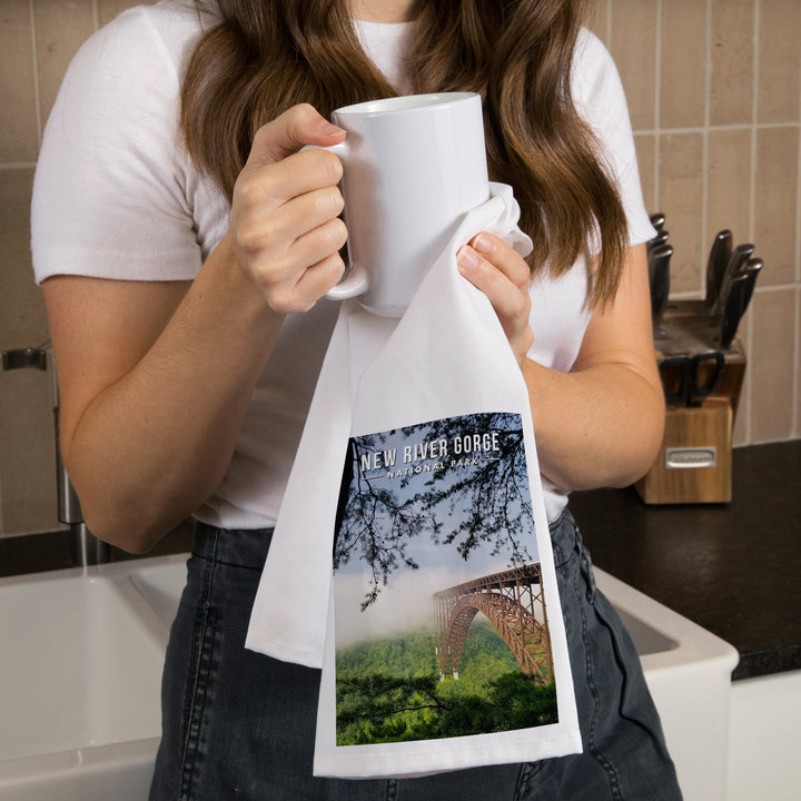 New River Gorge National Park, West Virginia, Photography, Organic Cotton Kitchen Tea Towels