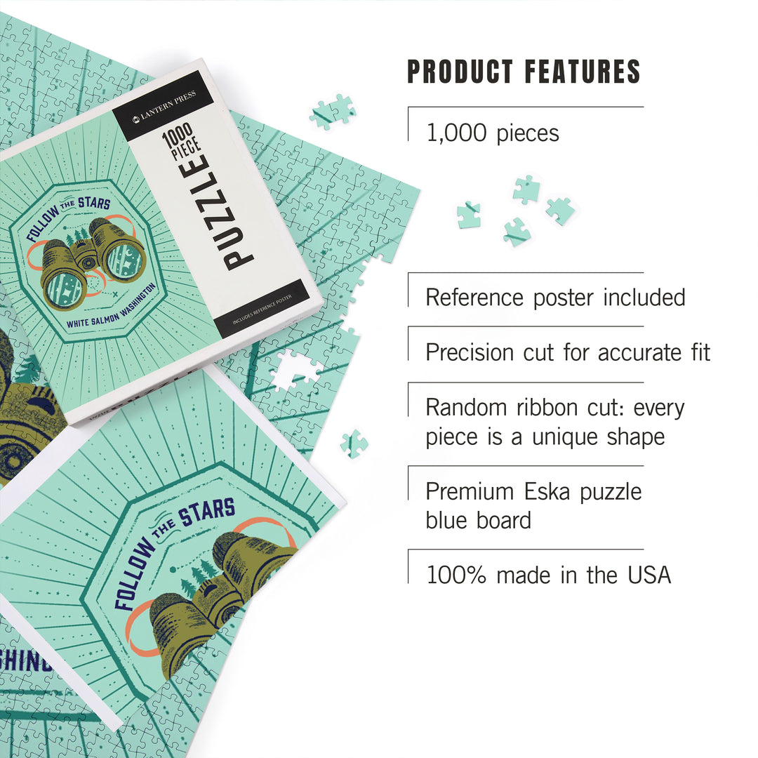 White Salmon, Washington, Lake Life Series, Follow The Stars, 1000 Piece Jigsaw Puzzle