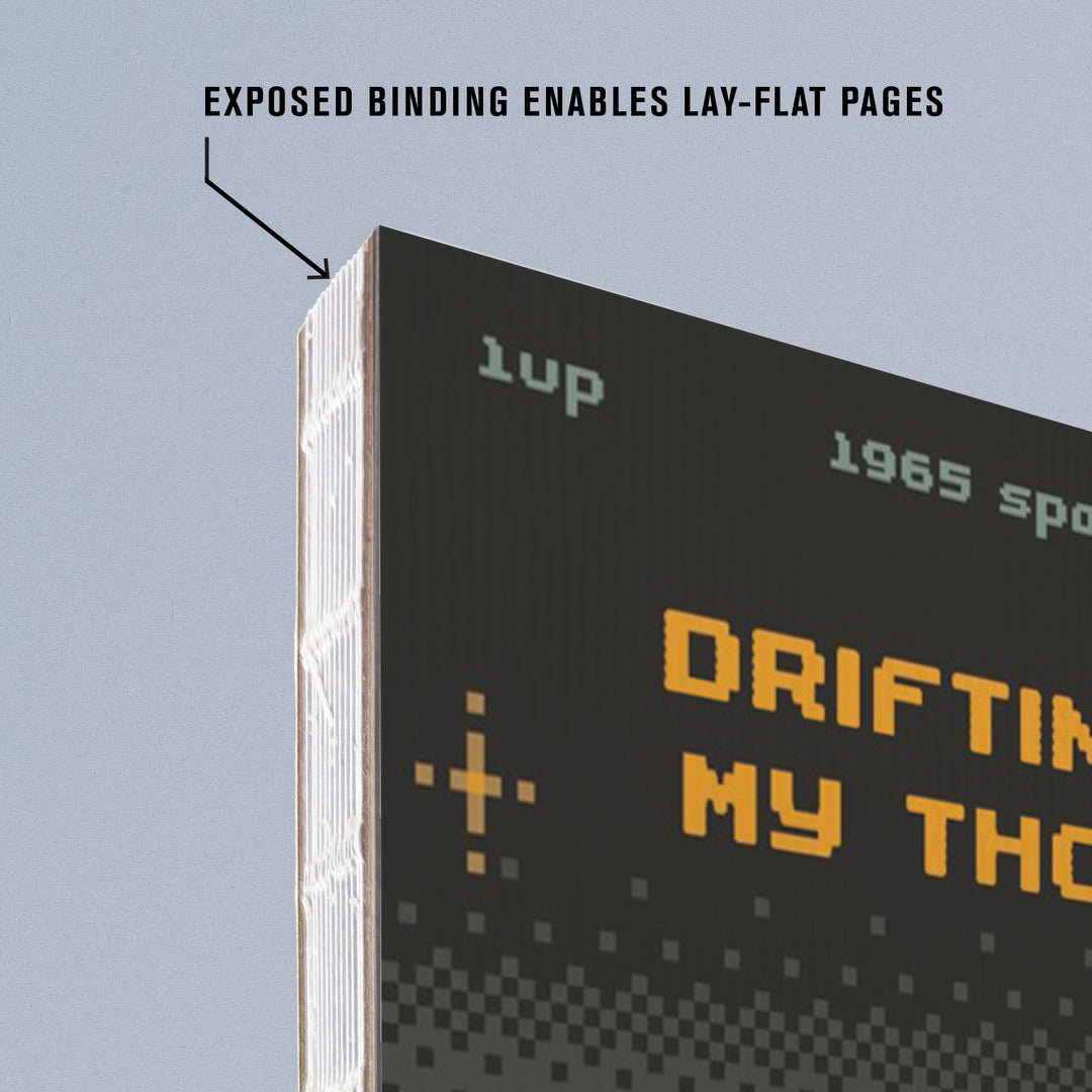 Lined 6x9 Journal, 8-Bit Space Collection, Astronaut, Drifting Like My Thoughts, Lay Flat, 193 Pages, FSC paper