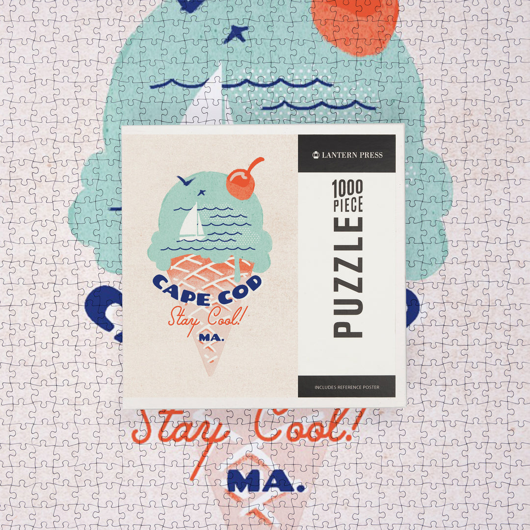 Cape Cod, Massachusetts, Dockside Series, Stay Cool, 1000 Piece Jigsaw Puzzle