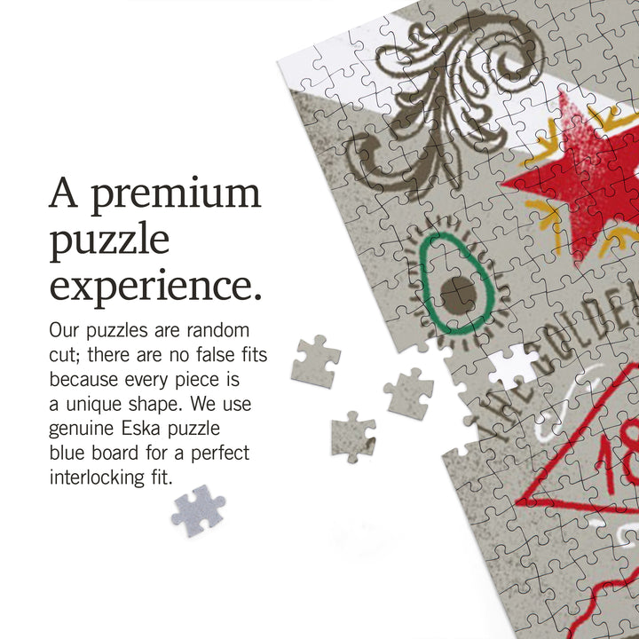 California, Illustrated State Flag, State Series, 1000 Piece Jigsaw Puzzle