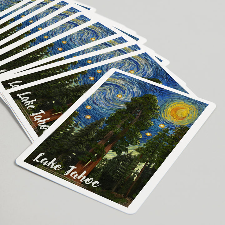 Playing Cards, Lake Tahoe, California, Starry Night Series, 52 Card Deck with Jokers in Box, Unique Art