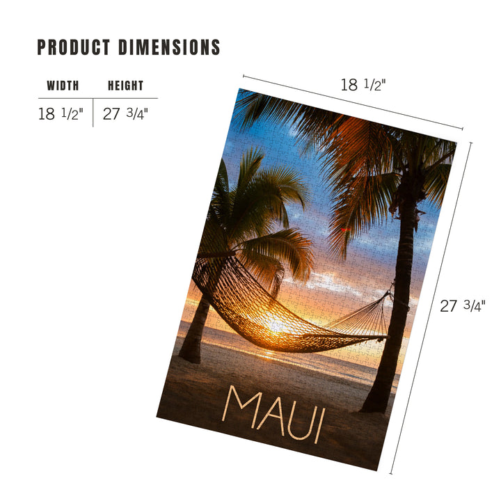 Maui, Hawaii, Hammock and Sunset, Jigsaw Puzzle