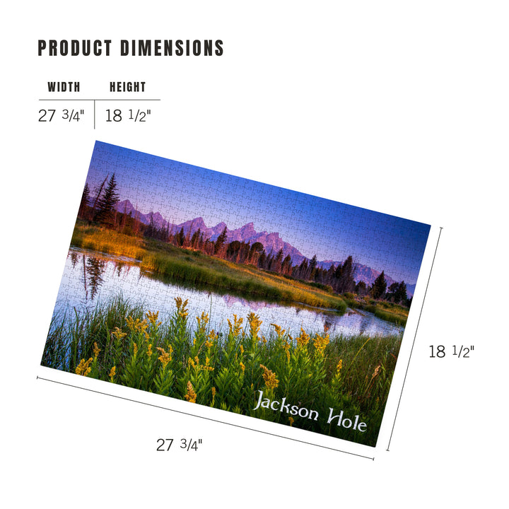 Jackson Hole, Wyoming, Flower Foreground, Jigsaw Puzzle