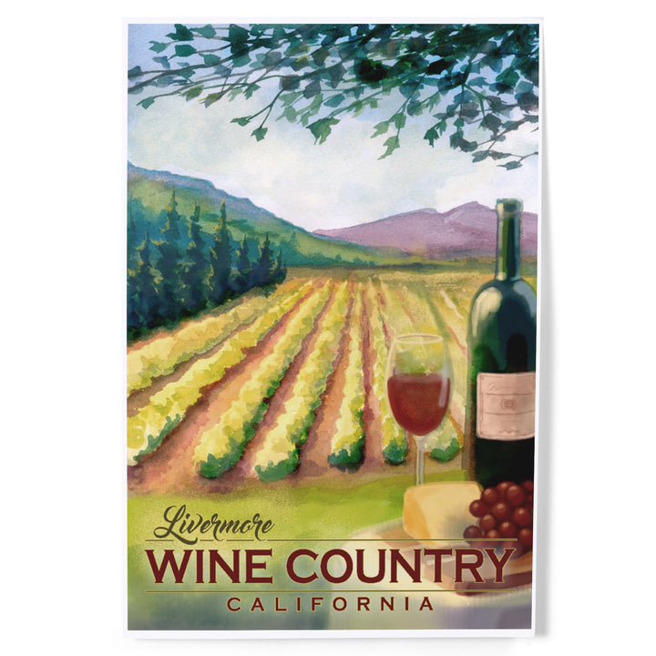 Livermore, California, Wine Country, Art & Giclee Prints - Lantern Press