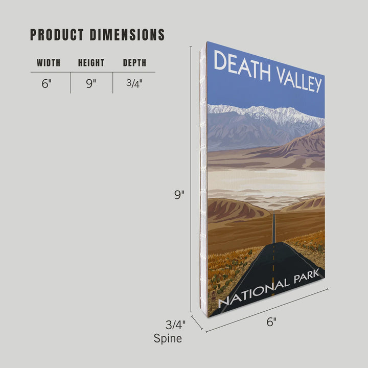 Lined 6x9 Journal, Death Valley National Park, California, Highway View, Lay Flat, 193 Pages, FSC paper
