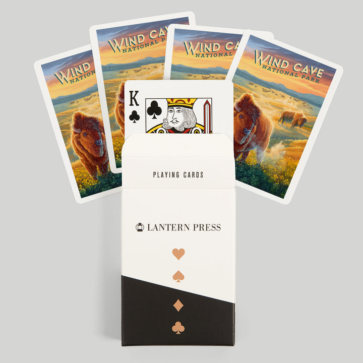 Playing Cards, Wind Cave National Park, South Dakota, Oil Painting, 52 Card Deck with Jokers in Box, Unique Art