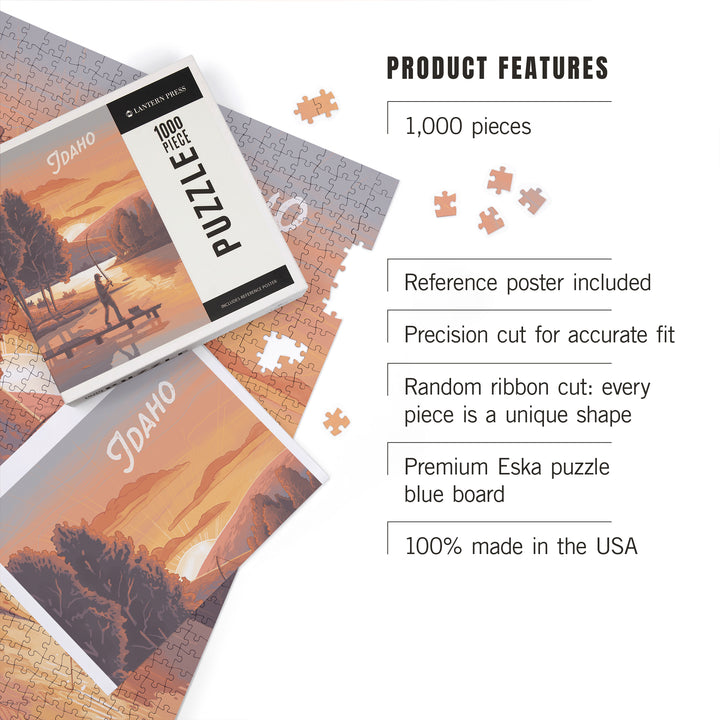 Idaho, This is Living, Fishing with Hills, 1000 Piece Jigsaw Puzzle