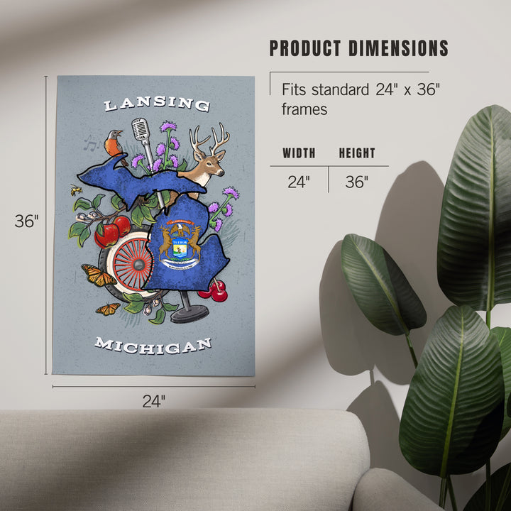 Lansing, Michigan, State Treasure Trove, Art & Giclee Prints