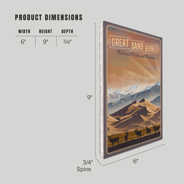 Lined 6x9 Journal, Great Sand Dunes National Park and Preserve, Lay Flat, 193 Pages, FSC paper