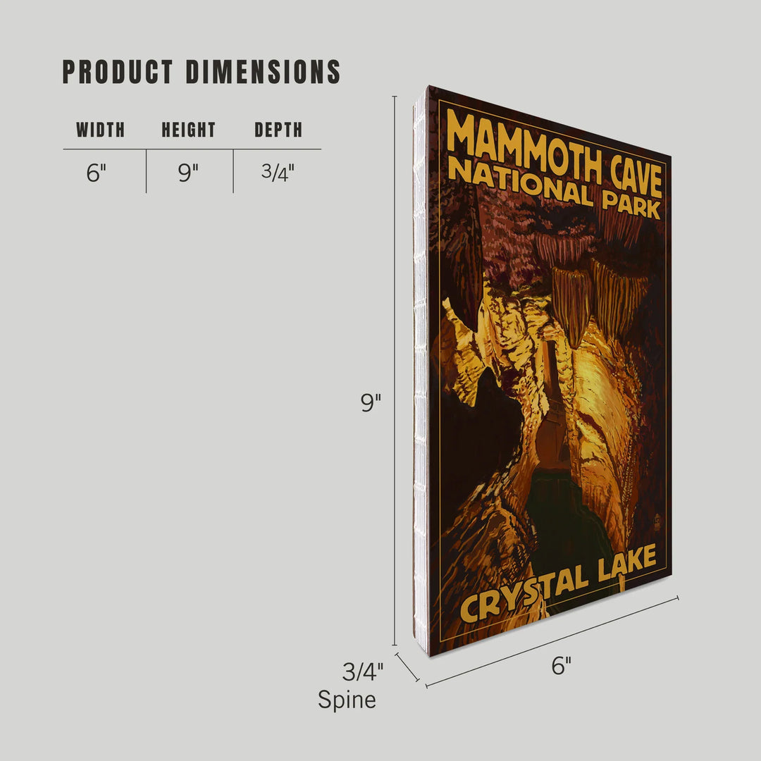 Lined 6x9 Journal, Mammoth Cave National Park, Kentucky, Crystal Lake, Lay Flat, 193 Pages, FSC paper