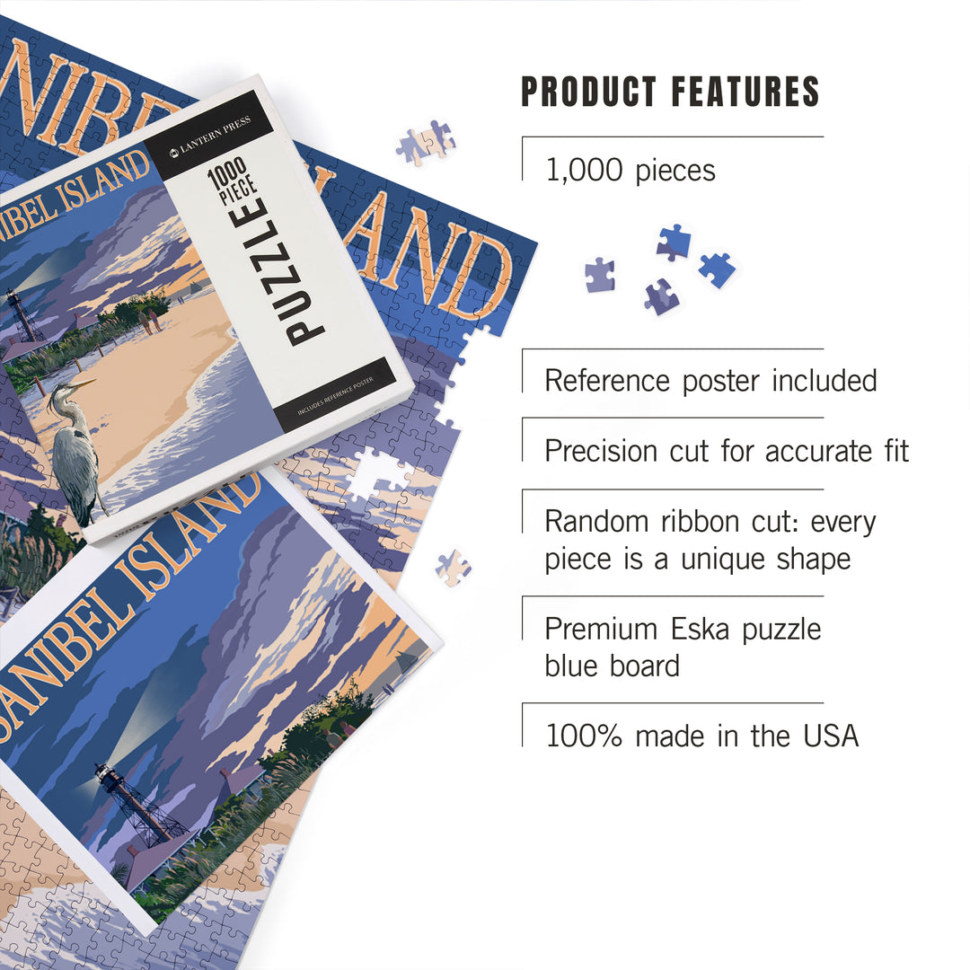 Sanibel Island, Florida, Lighthouse, 1000 Piece Jigsaw Puzzle