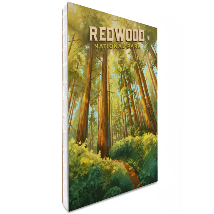 Lined 6x9 Journal, Redwood National and State Parks, California, Oil Painting, Lay Flat, 193 Pages, FSC paper