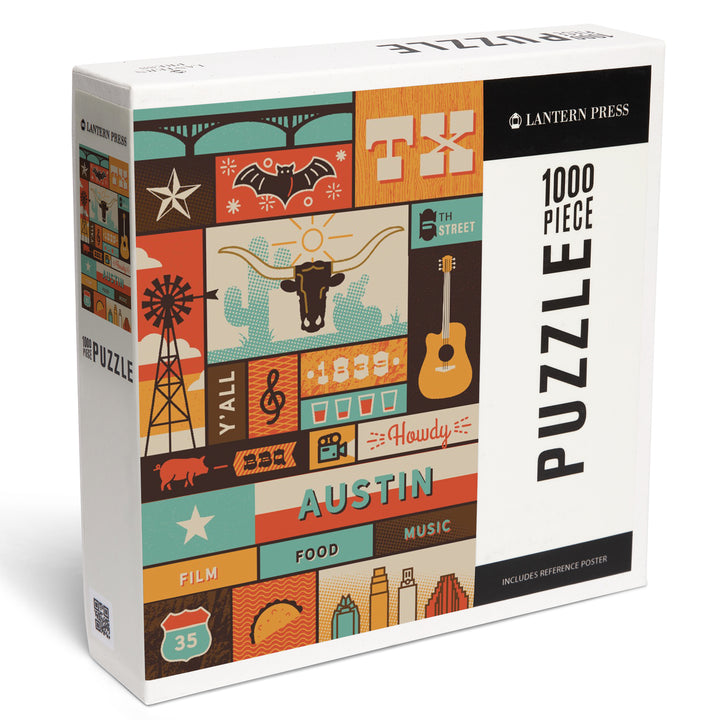 Austin, Texas, City Grid, City Series, 1000 Piece Jigsaw Puzzle