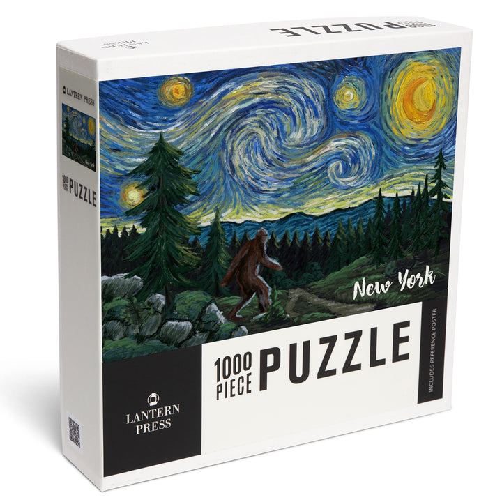 New York, Starry Night, Bigfoot, Jigsaw Puzzle