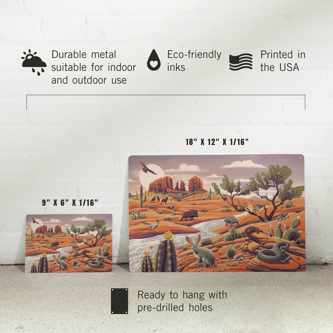 Wildlife Utopia, Desert Landscape, Metal Signs