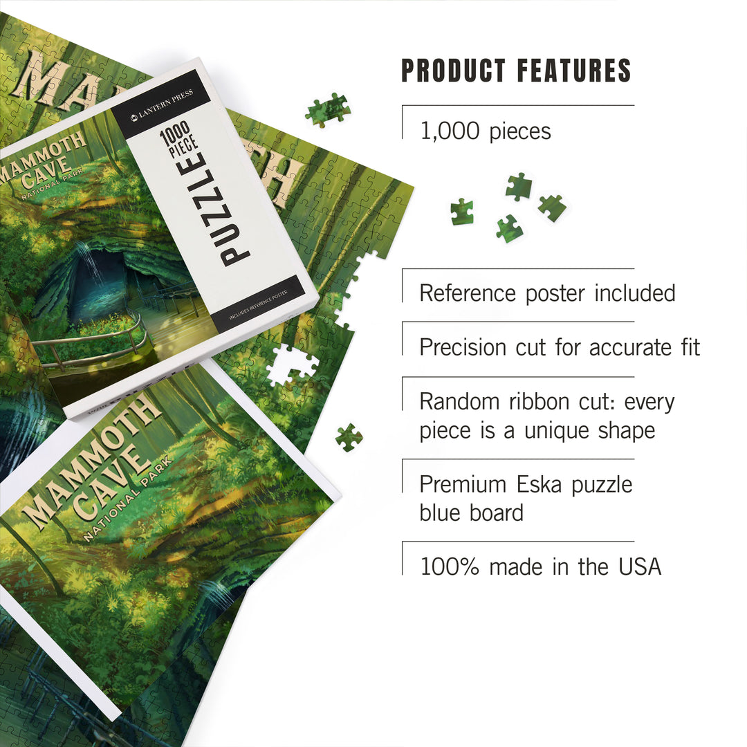 Mammoth Cave National Park, Oil Painting, 1000 Piece Jigsaw Puzzle