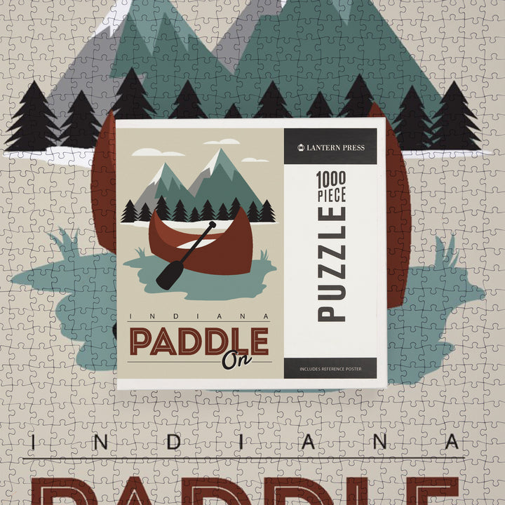 Indiana, Paddle On, Canoe, Jigsaw Puzzle