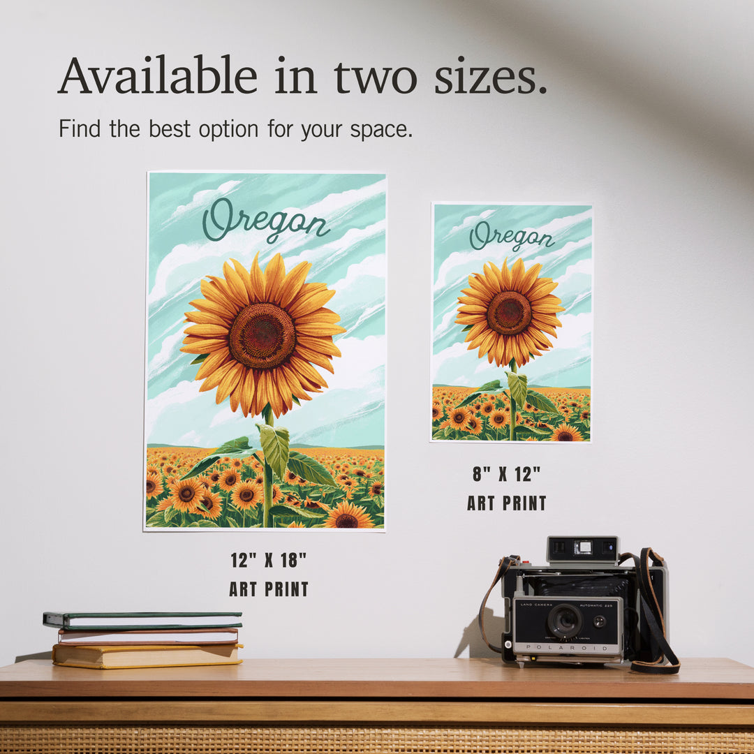 Oregon, Dare to Bloom, Sunflower art prints, metal signs