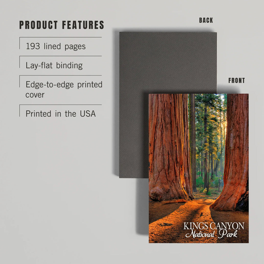 Lined 6x9 Journal, Kings Canyon National Park, California, Grants Grove, Lay Flat, 193 Pages, FSC paper