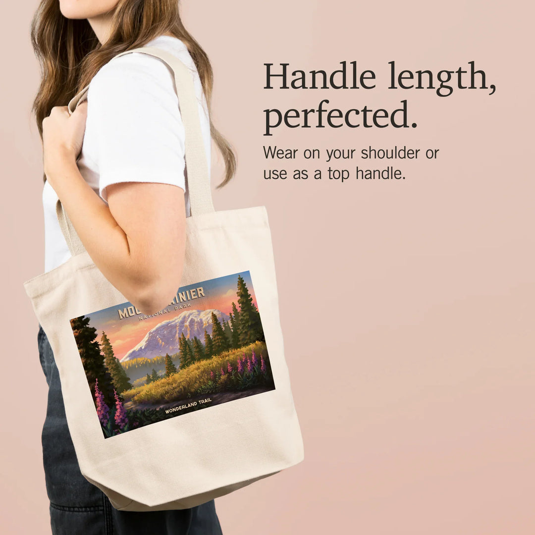 Mount Rainier, Washington,, Mt Rainier National Park, Wonderland Trail, Tote Bag
