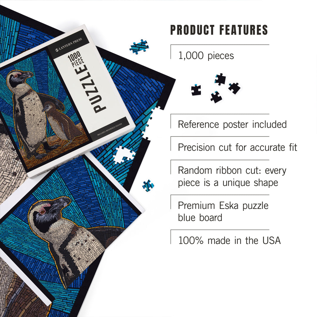Penguin, Mosaic, 1000 Piece Jigsaw Puzzle