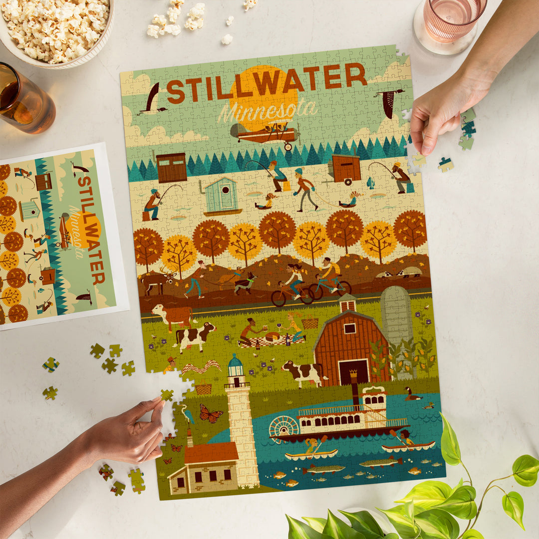 Stillwater, Minnesota, Geometric, 1000 Piece Jigsaw Puzzle