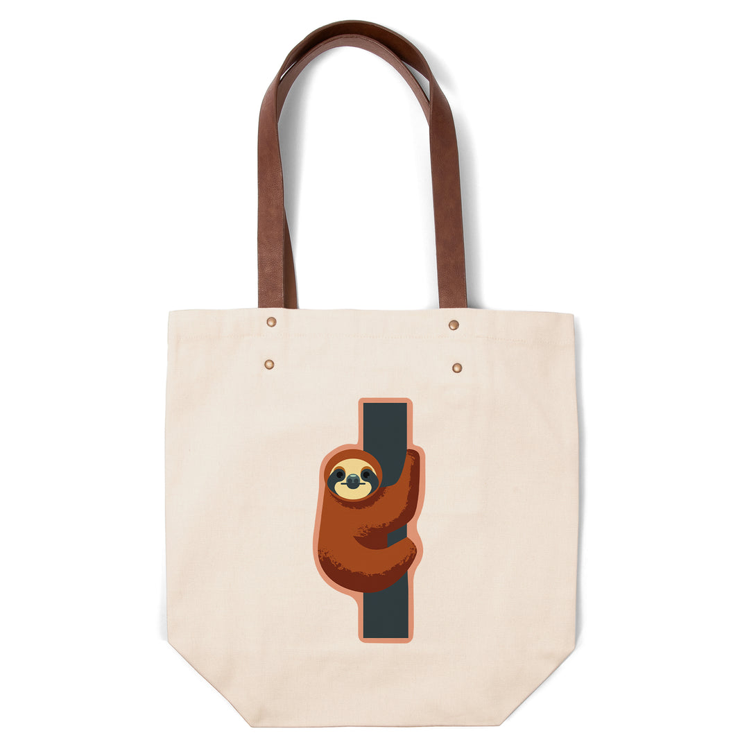 Sloth, Geometric, Contour, Lantern Press Artwork, Accessory Go Bag