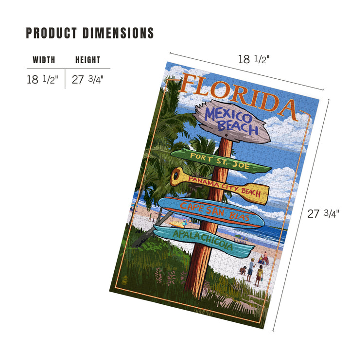 Mexico Beach, Florida, Destinations Sign, Jigsaw Puzzle