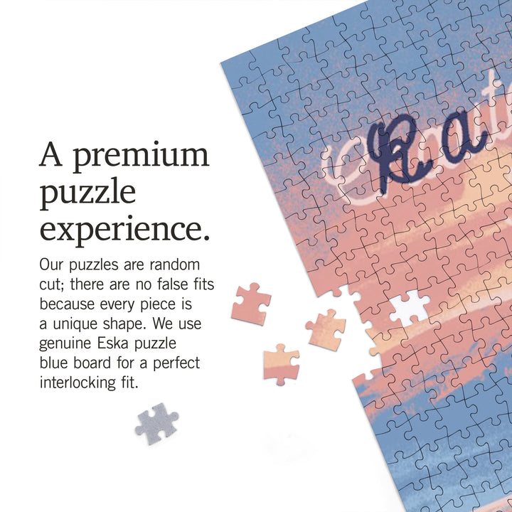 Bemus Point, New York, Get Outside Series, Glossy Sunrise, Kayak, Jigsaw Puzzle