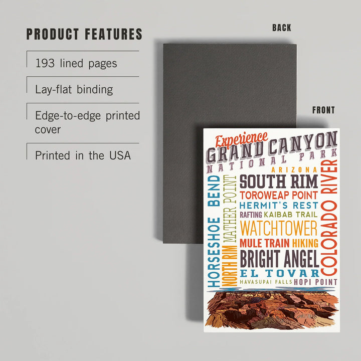 Lined 6x9 Journal, Experience Grand Canyon National Park, Arizona, Lay Flat, 193 Pages, FSC paper