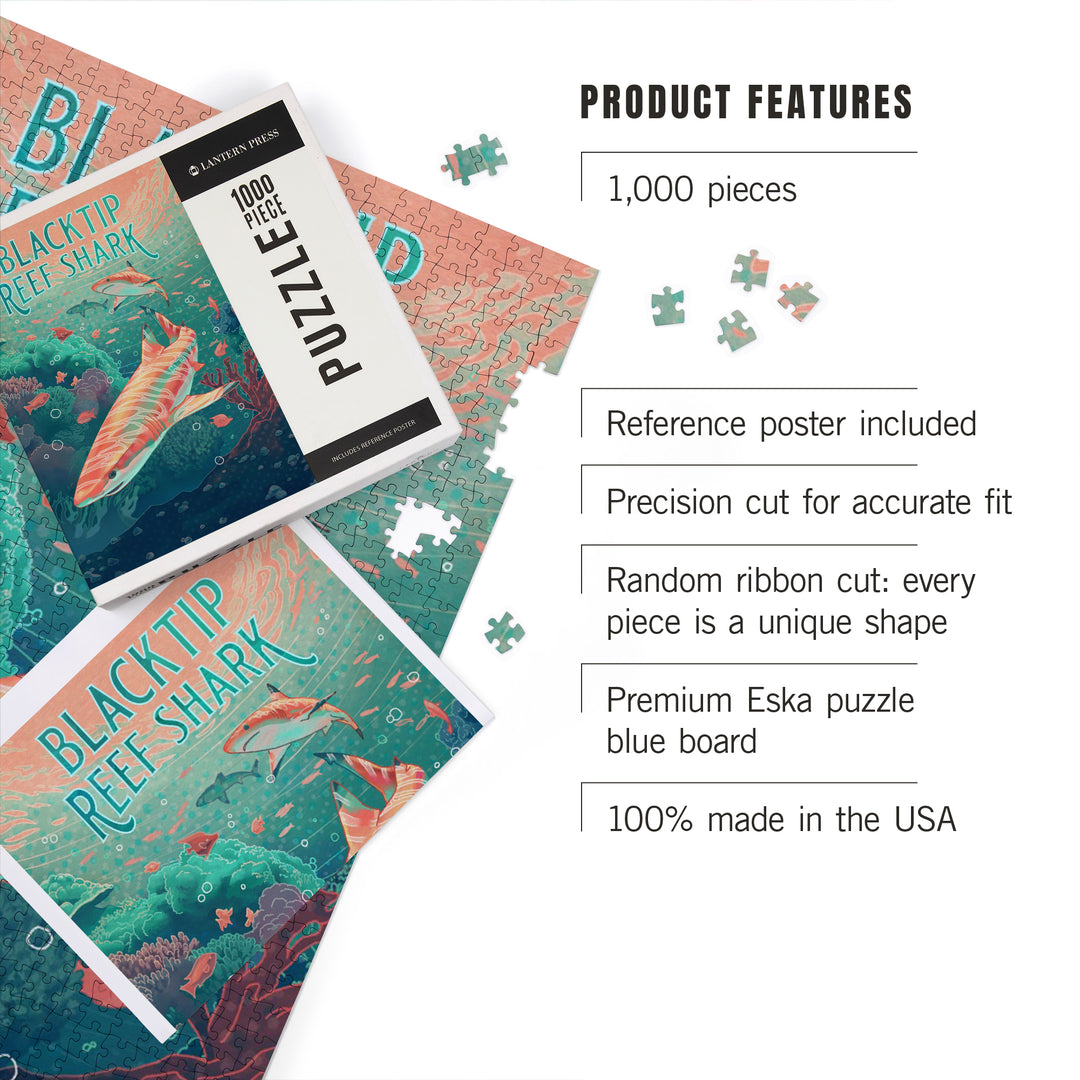 Fluid Linework, Reef Shark, 1000 Piece Jigsaw Puzzle