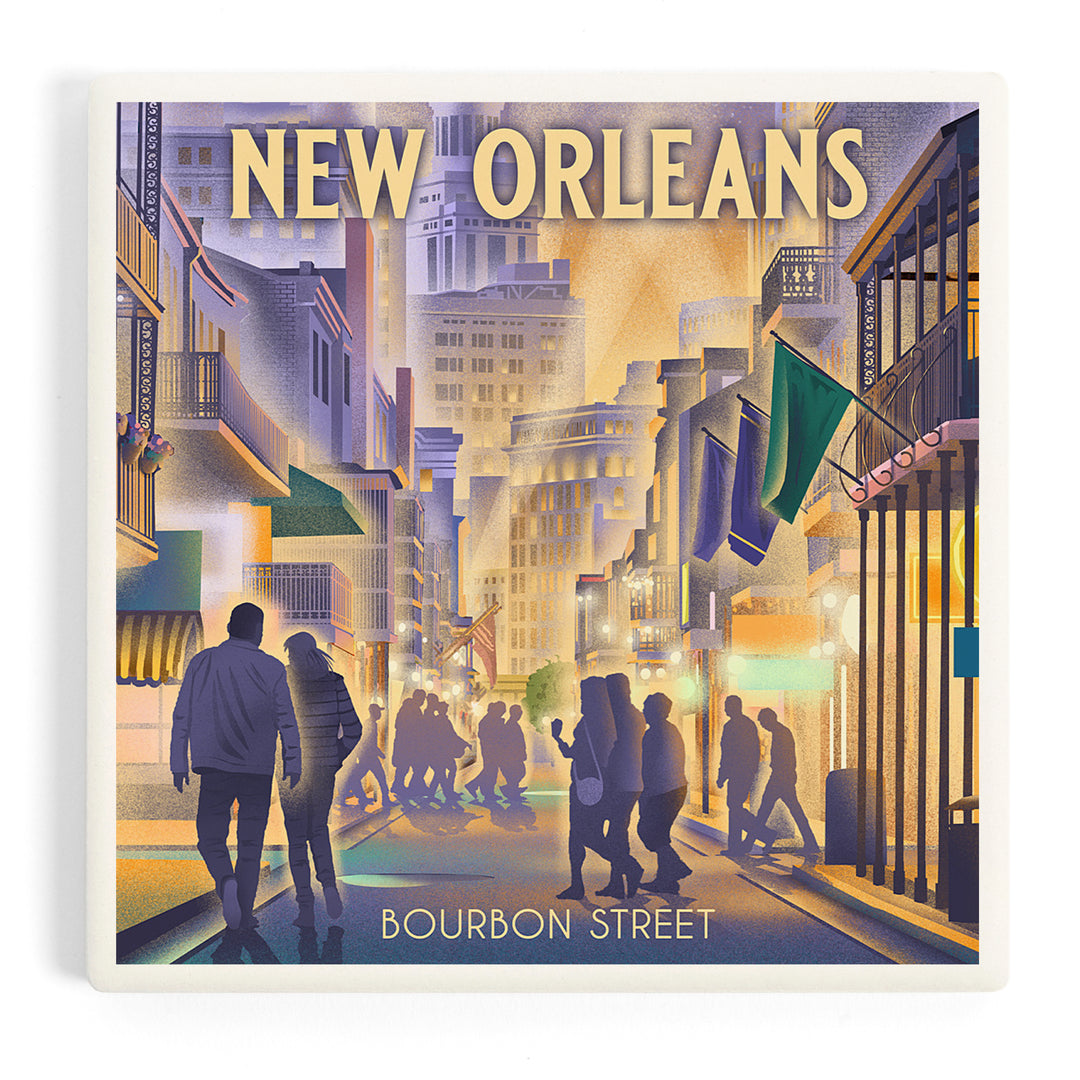New Orleans, Louisiana, Bourbon Street Litho, Coasters