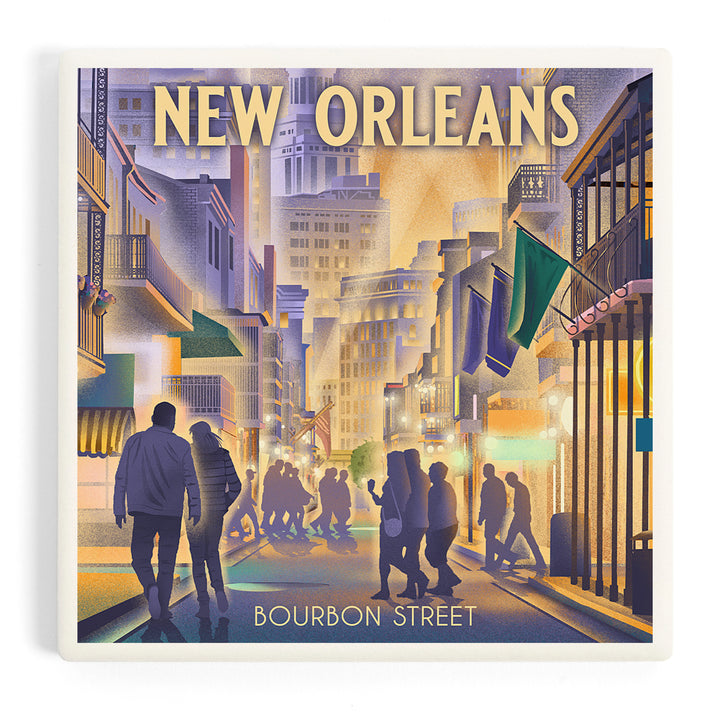 New Orleans, Louisiana, Bourbon Street Litho, Coasters