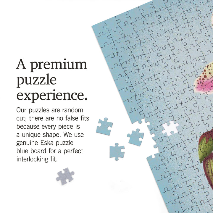 Paphiopedilum, Orchid, Vintage Flora, Jigsaw Puzzle