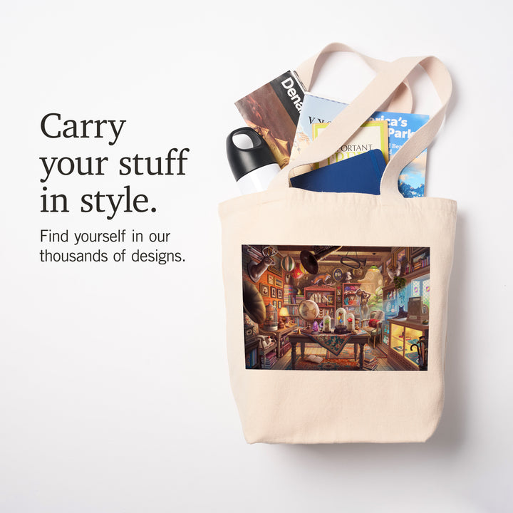 Oil Painting, Antique Store Cats, Tote Bag