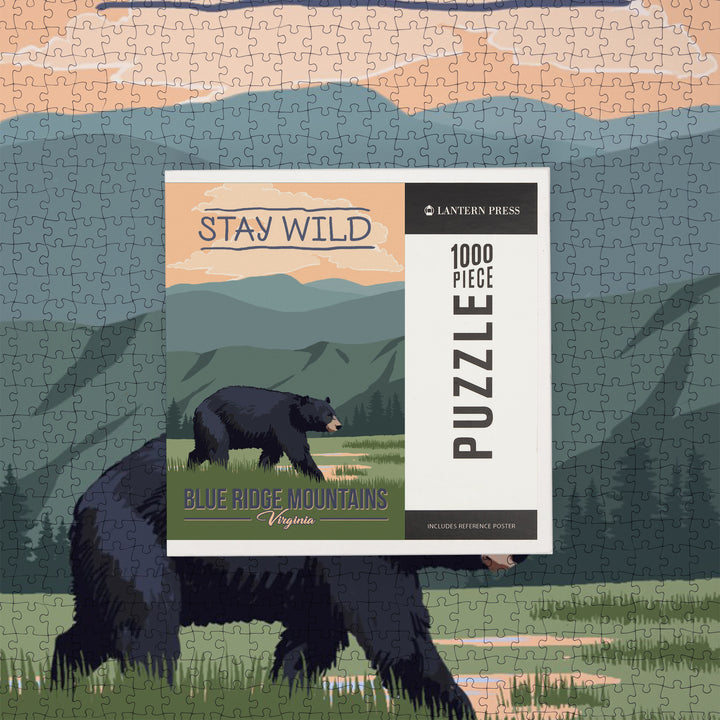 Blue Ridge Mountains, Virginia, Bear and Mountains, Jigsaw Puzzle