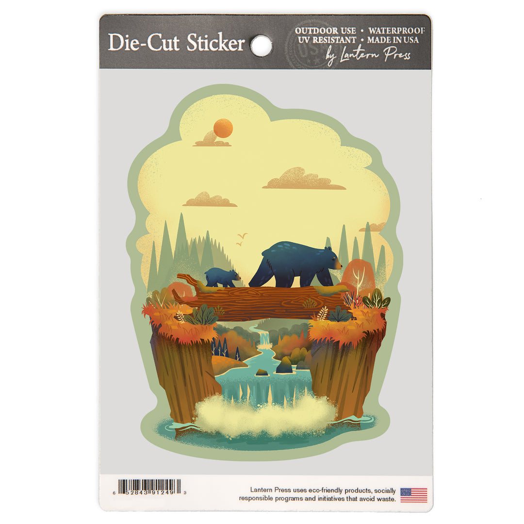 Storybook, Black Bear, Vinyl Sticker