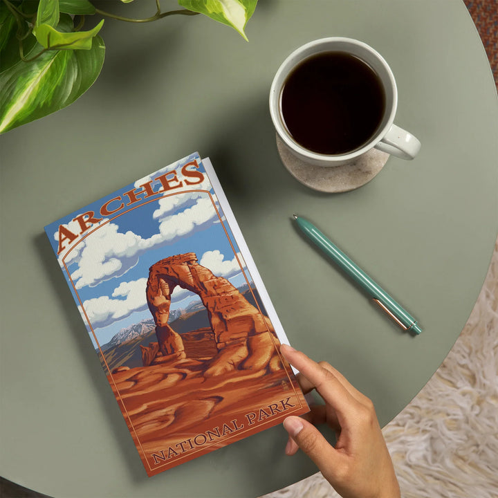 Lined 6x9 Journal, Arches National Park, Utah, Delicate Arch, Day Scene, Lay Flat, 193 Pages, FSC paper