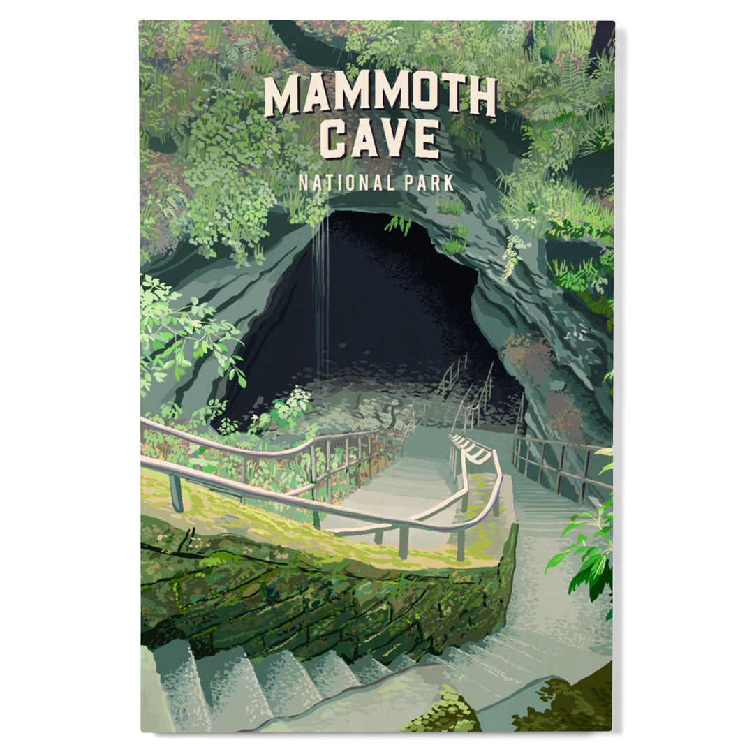 Mammoth Cave National Park, Kentucky, Painterly National Park Series, Wood Signs and Postcards - Lantern Press