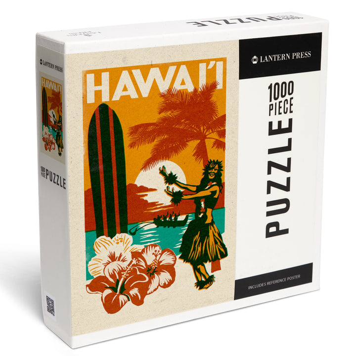 Hawai'i, Woodblock, Jigsaw Puzzle