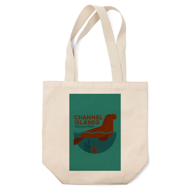 Channel Islands National Park, California, Elephant Seal, Geometric,, Tote Bag