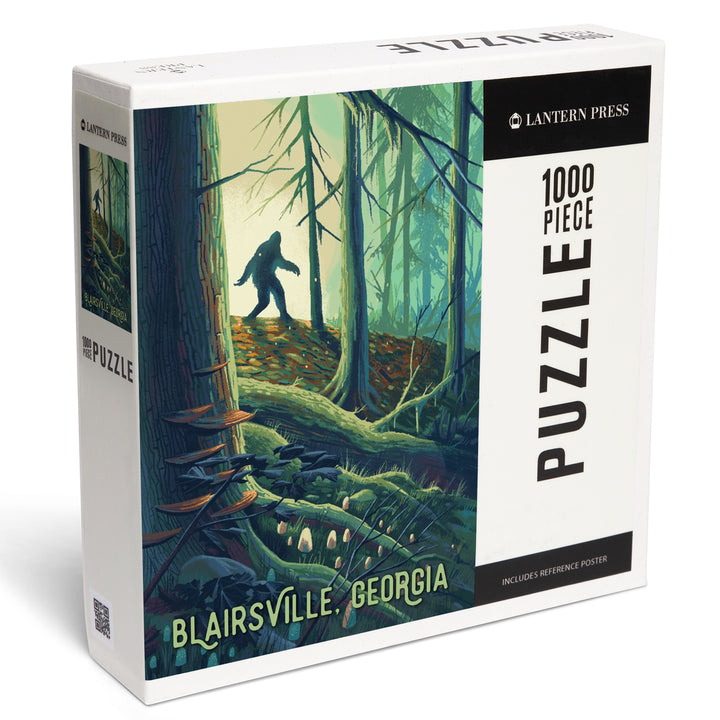 Blairsville, Georgia, Wanderer, Bigfoot in Forest, Jigsaw Puzzle