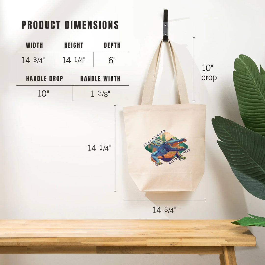 Everglades National Park, Florida, Alligator, Vivid,, Tote Bag