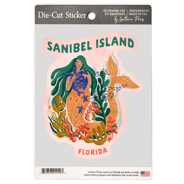 Sanibel Island, Florida, Mermaid, Friend Of The Deep, Vinyl Sticker