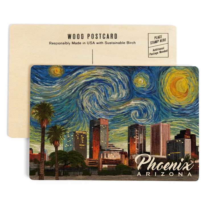 Phoenix, Arizona, Starry Night Series, Wood Sign and Postcards