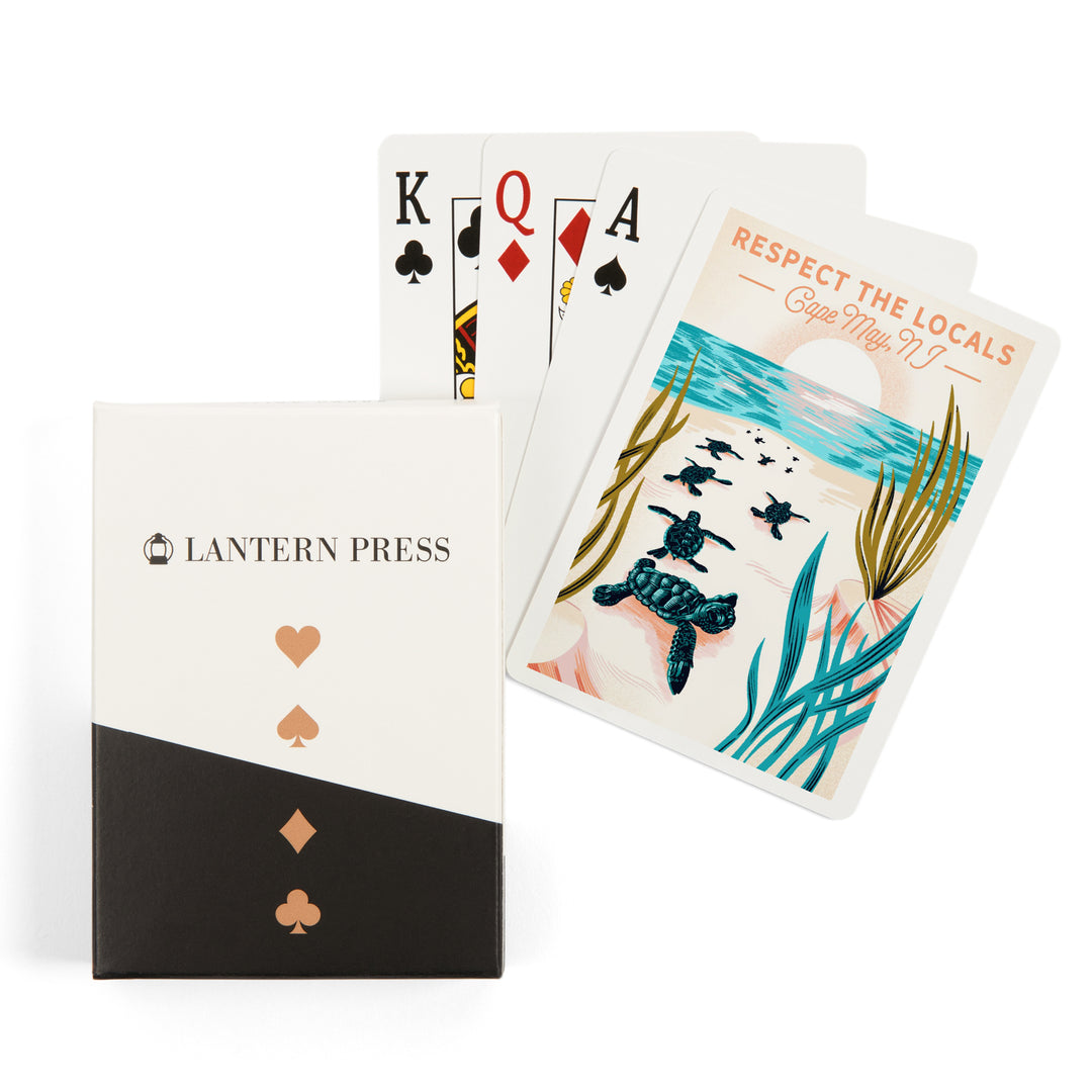Playing Cards, Cape May, New Jersey, Courageous Explorer Collection, Respect the Locals, 52 Card Deck with Jokers in Box, Unique Art