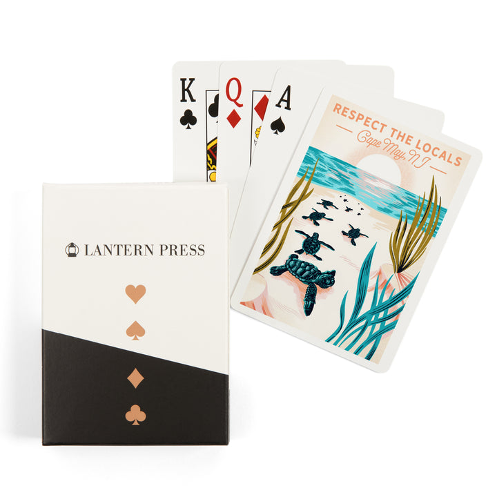 Playing Cards, Cape May, New Jersey, Courageous Explorer Collection, Respect the Locals, 52 Card Deck with Jokers in Box, Unique Art
