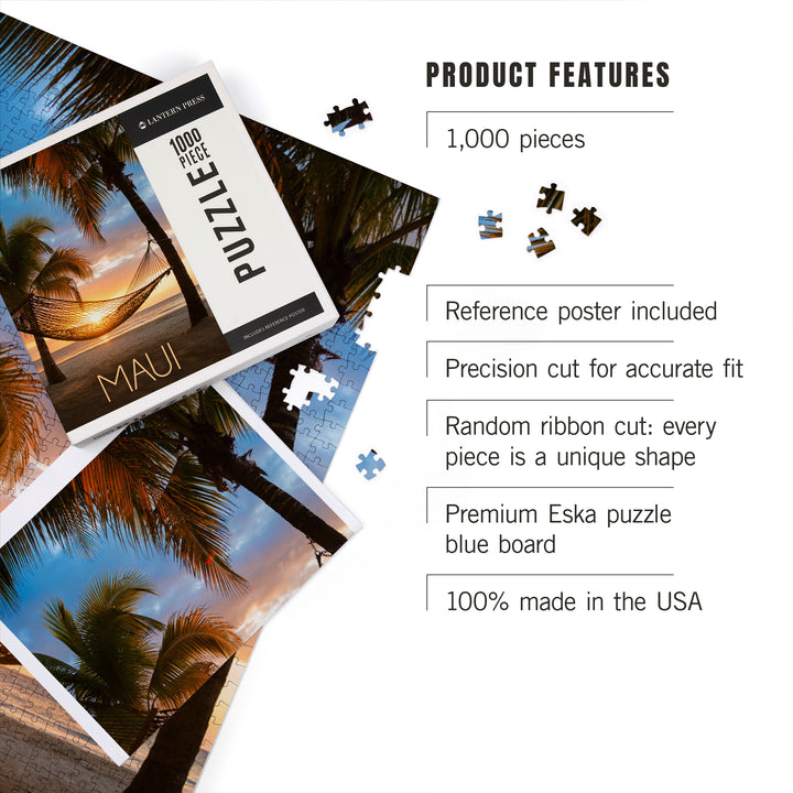 Maui, Hawaii, Hammock and Sunset, Jigsaw Puzzle