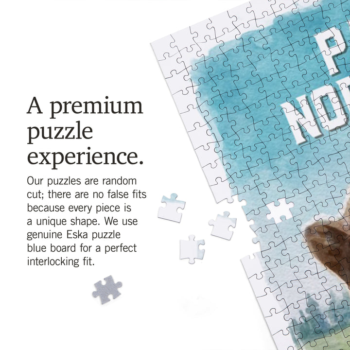 Pacific Northwest, Watercolor Study, Grizzly Bear, 1000 Piece Jigsaw Puzzle